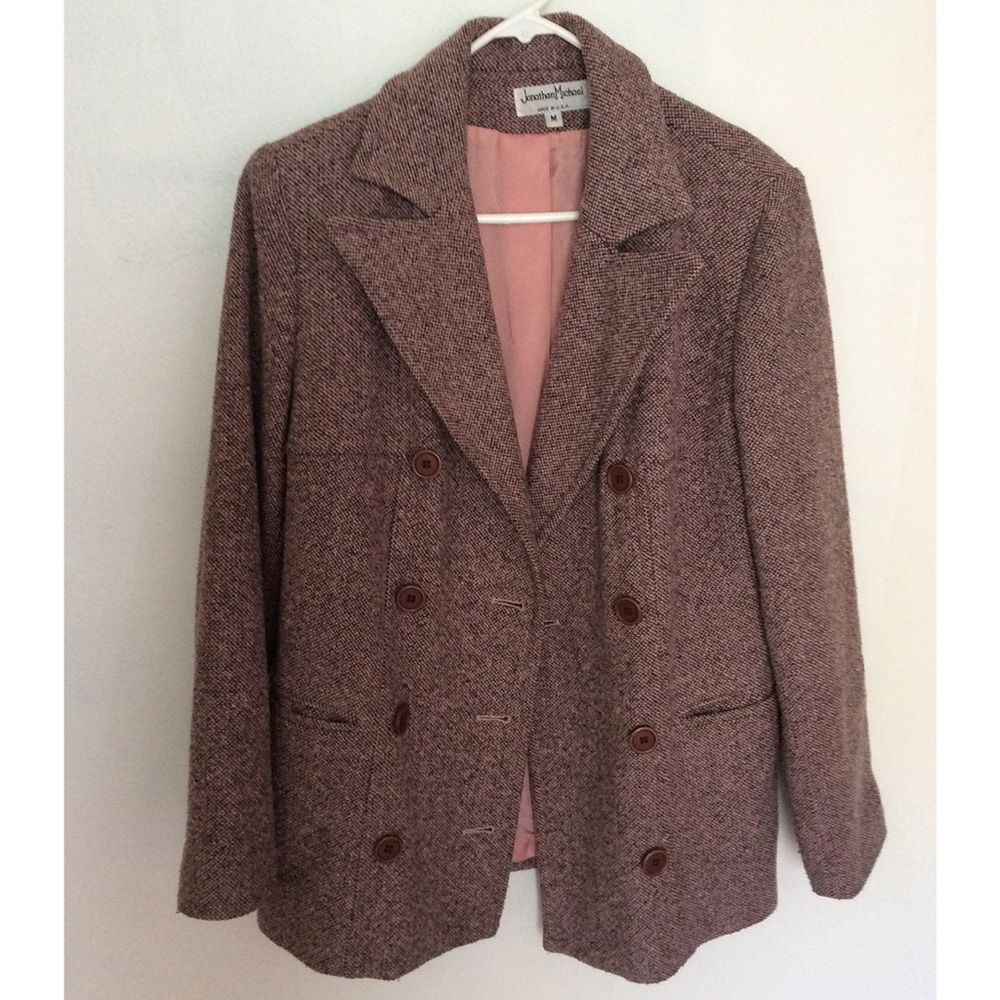 Vintage 90s tweed peacoat